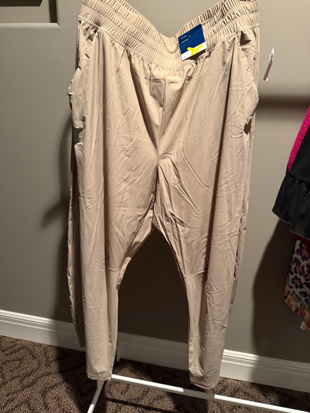 Old Navy Beige Elastic Waist Harem Track Pants